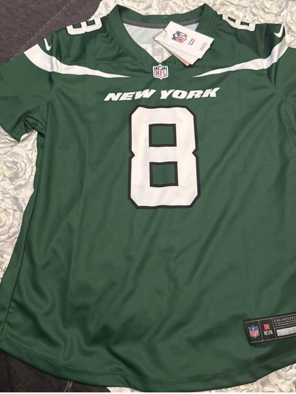 Womens Nike NFL On Field New York Jets Aaron Rodgers #8 Jersey Sz M- Green